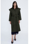 GREEN COAT WITH SHOULDER PADS